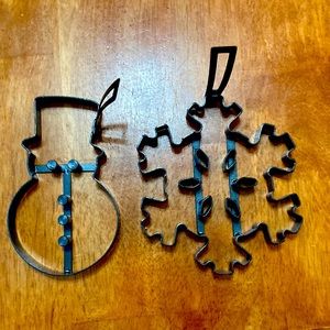 Crate and Barrel pancake molds. Snowflake and snowman.